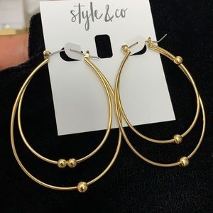 Gold tone earrings